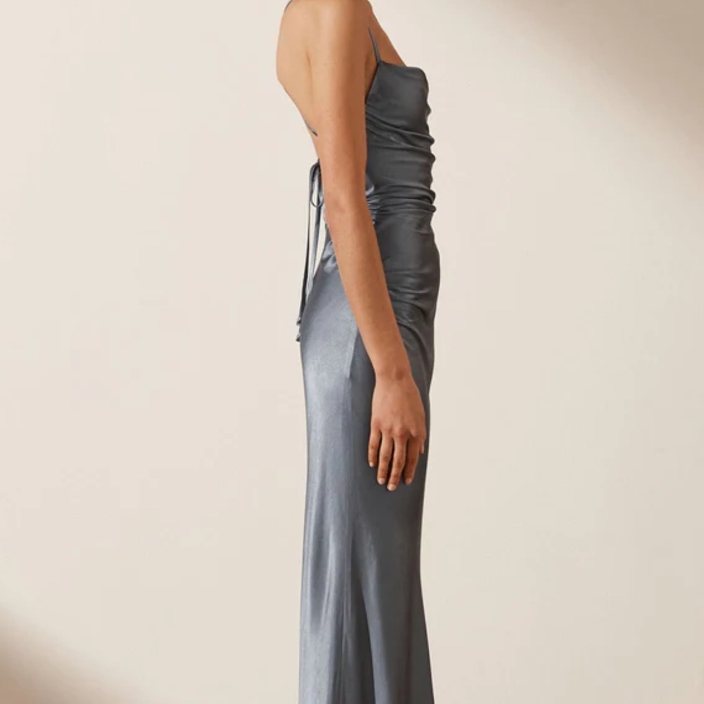 Shona Joy LA LUNE LACE BACK MAXI DRESS - BLUE SMOKE - Picture 6 of 7